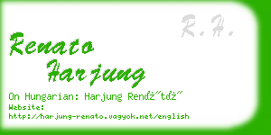 renato harjung business card